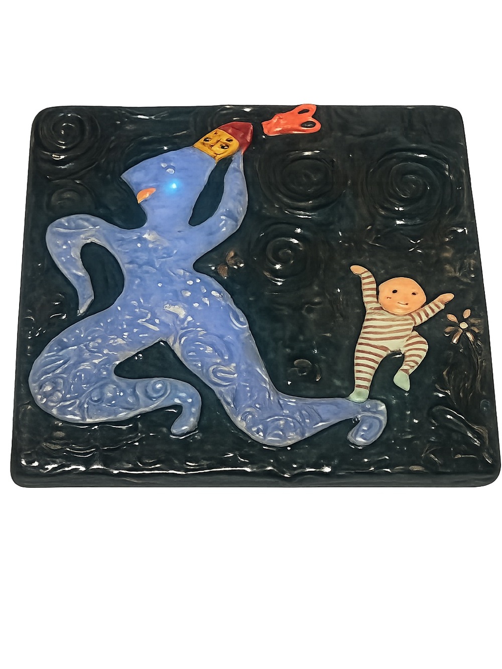 Laurie Eisenhardt Pewabic Artist Starfish Boy Creative Whimsical Tile 1996